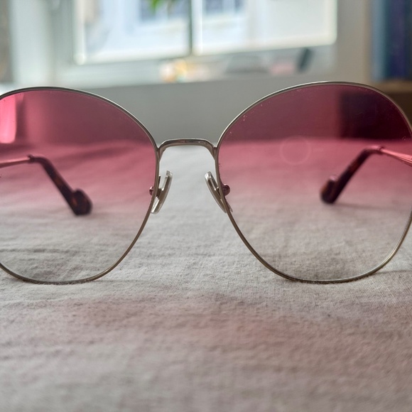 Lanvin rose tinted 70s style sunglasses - Picture 4 of 5